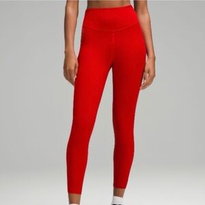 Lululemon Base Pace High-Rise Leggings in Dark Red Size 4